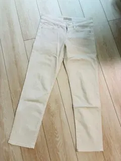 UNIQLO 23インチ デニム ホワイト 白 スリムフィットデニムパンツ