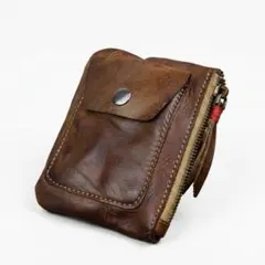 本革 小銭入れ ブラウン 財布 バイカー コインケース アメカジ kp18-6