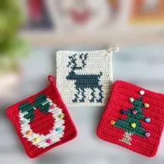 幸あれ～様専用【クリスマス】　ツリーオーナメント　ガーランド兼用コースター