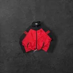 90s】adidasアディダス フーデッドナイロンジャケット ドローコード