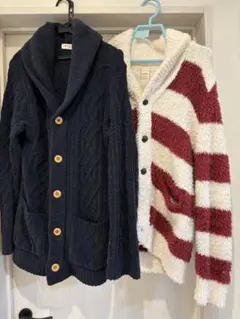 ジェラートピケ メンズレディースカーディガン　2点