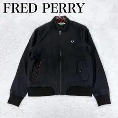 FRED PERRY ブラック ジップアップジャケット - メルカリ