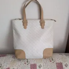 ゲラルディーニホワイト ベージュ トートバッグ