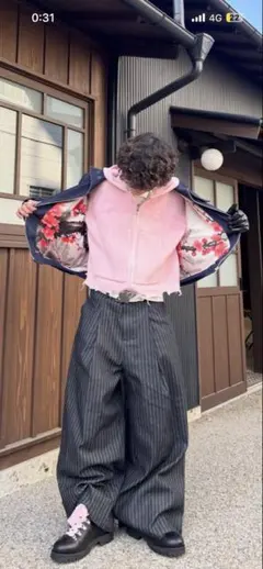 Bsrabbit Pink Flame 98 Racing Jacket - メルカリ