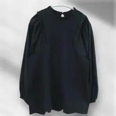 green label relaxing★ボリューム袖 異素材ブラウス☆