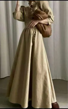 Ameri SHIRRING COLLAR DENIM DRESS 名古屋限定