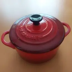 LE CREUSET 両手鍋 ハート型 レッド - メルカリ