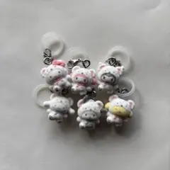 めじるしアクセサリー　サンリオ　ふわふわスノー　コンプリートセット