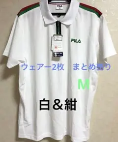 FILA GOLF ストライプポロシャツ Lサイズ - メルカリ