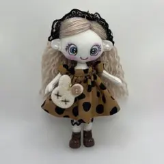 ハンドメイド❉ドールチャーム＆モノグラムくまチャーム❉バッグ
