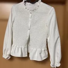 ZARAホワイト長袖ブラウス 11-12歳