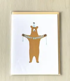 egg press 活版印刷 誕生日 happybirthday くま bear