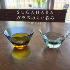 Sghr スガハラ 菅原工芸硝子 DUO デュオ 猪口 おちょこ 2個セット