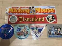 Disney ビンテージ　大きなステッカー6枚セット　年代物　当時