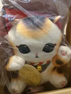 mofusand スーベニアくじ A賞 BIGな招き猫ぬいぐるみ 座布団付きのサムネイル