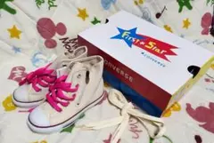 子供スニーカー17cm(コンバース☆白・赤・ピンク色)