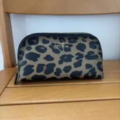 COACH コーチ レオパード柄 ポーチ リストレット
