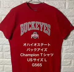 US古着 オハイオステートバックアイズChampion Tシャツ USサイズ L