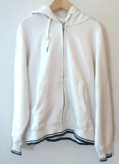 【中古品】ユニクロ スウェットフルジップパーカ メンズ XS オフホワイト