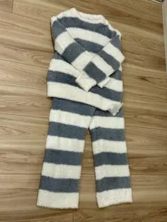 【新品タグ付き】gelato pique 上下セット 白×ブルー パジャマ