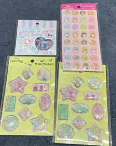 おはじき　ストーン　ウォーターシール4枚セット