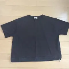BEAMS HEART ドローコード付き 半袖Tシャツ 黒 レディースビームスのサムネイル
