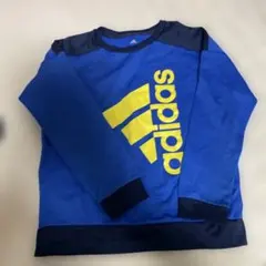 adidas トレーナー 青色 大きなロゴ160センチ