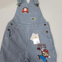 新品Super Marioスーパーマリオ ヒッコリー オーバーオール130cm