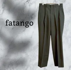 『fatango』スラックス パンツ ウール混【L】カーキ 無地 仕事 日本製