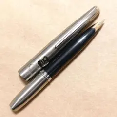 プラチナ万年筆 万年筆 18K WG 細字 ステンレス ストライプ 廃番 廃盤