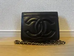 CHANEL デカココ チェーンショルダーバッグ ブラック