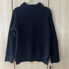 【美品】earth music&ecologyモックネックセーター ネイビー