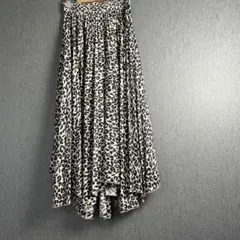 Mila Owen ヒョウ柄 プリーツスカート アニマル柄 ウエストゴム固定 0