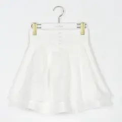 evelyn ツイードダブルフレアスカート ホワイト