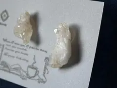 水晶 クラスター ピアス ハンドメイド 鉱石 天然石 ジオード 05