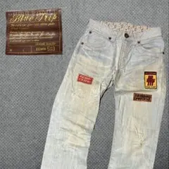 EDWIN 503 ストレートパッチデニムパンツ