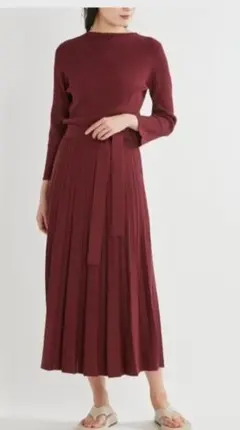 ミラオーウェン ニットロングワンピース S