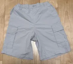 【GU】ライトグレー カーゴショート　ナイロンパンツ140cm