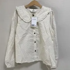 値下げ↓ 【新品】 H&M トップス　フリルカラー　ブラウス　140サイズ