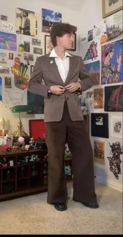 archive コードュロイパンツ ブラック バギー 古着 サイズM