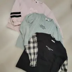 ピンクラテ　トレーナー　3枚セット