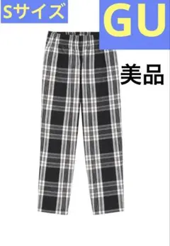 GU フランネルシェフパンツ チェックパンツ ユニセックス Sサイズ