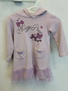 mezzo piano 薄紫 フード付きワンピース　110