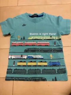 kladskap クレードスコープ 電車柄 Tシャツ 100cm グリーンのサムネイル