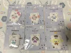 セリア サンリオ パイルワッペン 6点セット　コンプリート