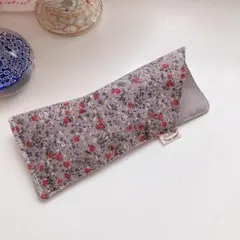 メガネケース　ペンケース等に★やわらか花柄　ハンドメイド
