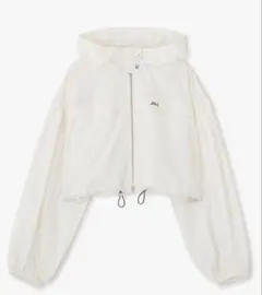 ジルスチュアート　ジャケット ロゴ入りナイロンショート丈ジャケット