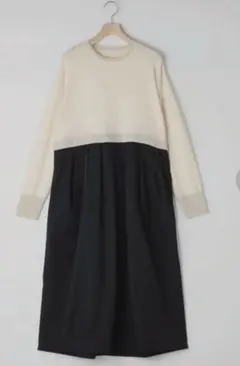 美品　ノーリーズMICO COULIER ドッキングニットワンピース