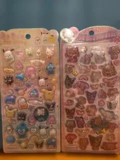 うるちゅるポップシール　はぴだんぶい、日焼けサンリオキャラクター