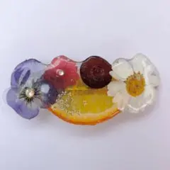 フルーツのバレッタ　ブルーベリー　オレンジ
